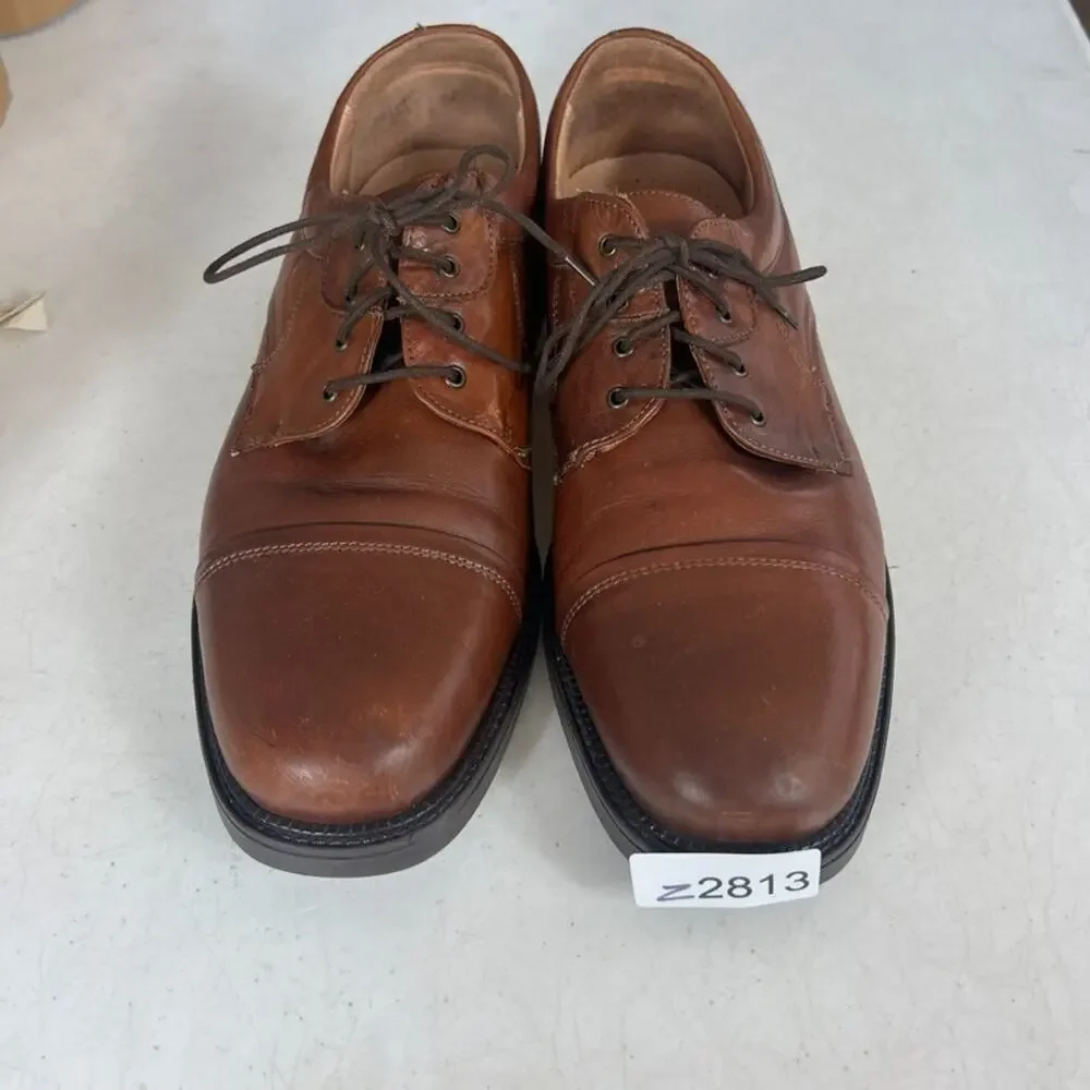 Bostonian STRADA Dress Shoe Mens Size 13M Cap-Toe Brown Leather Lace-Up Oxfords